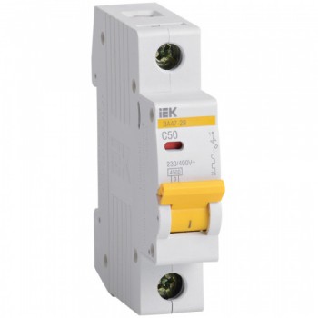 Автоматический выключатель IEK ВА47-29 1p 50А тип C 4,5кА (MVA20-1-050-C)