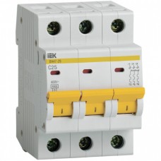 Автоматический выключатель IEK ВА47-29 3p 25А тип C 4,5кА (MVA20-3-025-C)