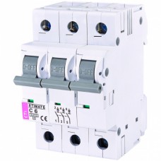Автоматический выключатель ETI ETIMAT 6 3p 6А тип C 6кА (2145512)
