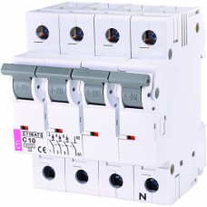 Автоматический выключатель ETI ETIMAT 6 3p+N 10А тип C 6кА (2146514)