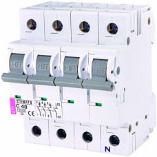 Автоматический выключатель ETI ETIMAT 6 3p+N 40А тип C 6кА (2146520)