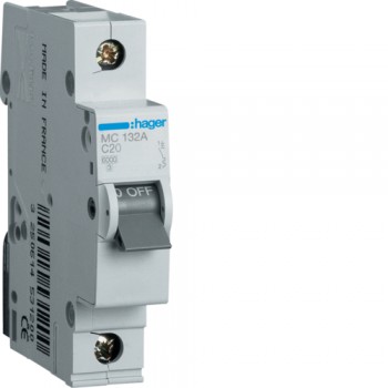 Автоматический выключатель Hager 1p 32А тип C 6кА (MC132A)