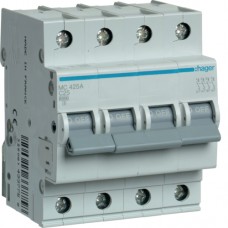 Автоматический выключатель Hager 3p+N 25А тип C 6кА (MC425A)