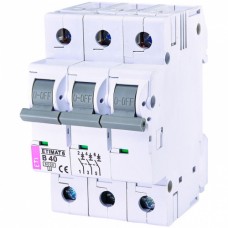 Автоматический выключатель ETI ETIMAT 6 3p 40А тип B 6кА (2115520)