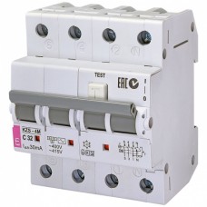 Дифференциальный автомат ETI KZS-4M 3p+N 32А 30мА C 6кА тип АС (2174027)