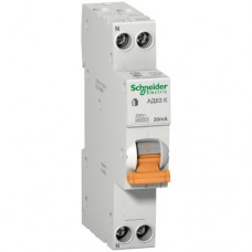 Дифференциальный автомат Schneider Electric АД63К 1p+N C 10A 30mA Домовой (12521)