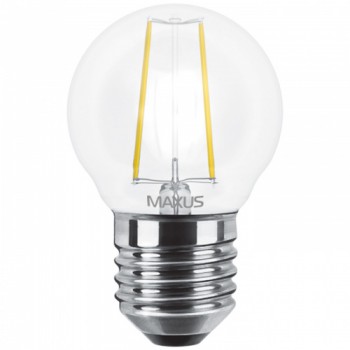 Светодиодная лампа MAXUS филамент G45 4W яркий свет 4100K E27 (1-LED-546)