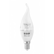 Светодиодная лампа DELUX BL37B 6 Вт tail 3000K 220В E14 crystal (90011801)