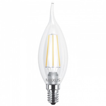 Светодиодная лампа MAXUS филамент C37 TL 4W яркий свет 4100K E14 (1-LED-540)