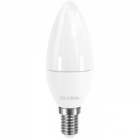 Светодиодная лампа GLOBAL C37 CL-F 5W яркий свет 4100К 220V E14 AP (1-GBL-134-02)