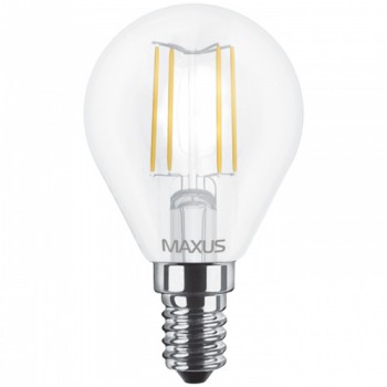 Светодиодная лампа MAXUS филамент G45 4W яркий свет 4100K E14 (1-LED-548)