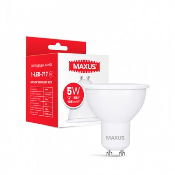 Светодиодная лампа MAXUS MR16 5W 3000 К 220V GU10 (1-LED-717)