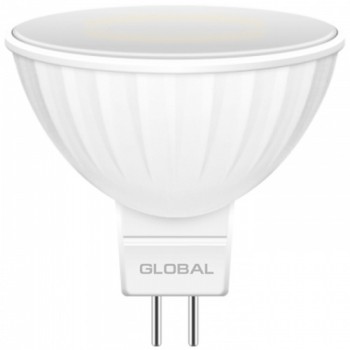 Светодиодная лампа GLOBAL MR16 3W теплый свет 3000K 220V GU5.3 (1-GBL-111)