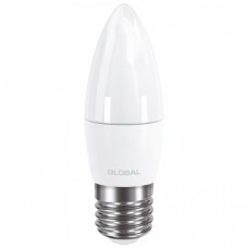 Светодиодная лампа GLOBAL C37 CL-F 5W яркий свет 4100К 220V E27 AP (1-GBL-132)
