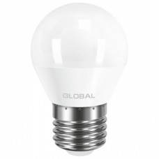 Светодиодная лампа GLOBAL G45 F 5W теплый свет 3000К 220V E27 AP (1-GBL-141)