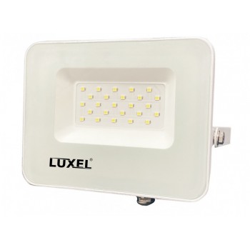 Светодиодный белый прожектор Luxel 162х144х28мм 175-260V 20W IP65 (LED-LPEW-20С)