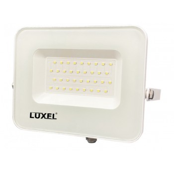 Светодиодный белый прожектор Luxel 200х180х28мм 175-260V 30W IP65 (LED-LPEW-30С)
