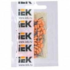 Наконечник-гильза IEK Е0508 с изолированным фланцем оранжевый (100 шт) (UGN10-D05-02-08)