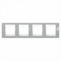 Четырехпостовая рамка горизонтальная Schneider Unica Серый (MGU6.008.865)