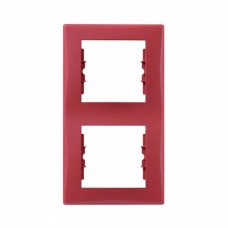 Двупостовая рамка вертикальная Schneider Sedna Красный (SDN5801141)