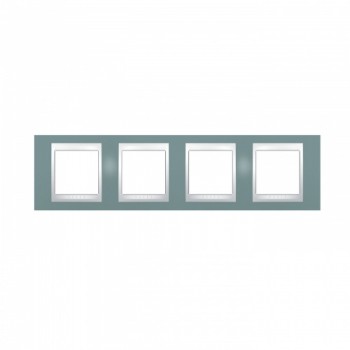 Четырехпостовая рамка горизонтальная Schneider Unica Синий (MGU6.008.873)