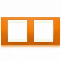 Двупостовая рамка горизонтальная Schneider Unica Оранжевый (MGU6.004.569)