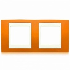Двупостовая рамка горизонтальная Schneider Unica Оранжевый (MGU6.004.569)