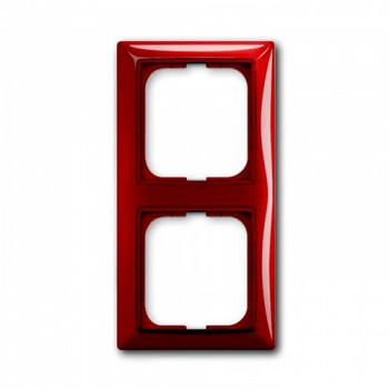 Двупостовая рамка АВВ Basic55 Красный (2512-97-507)