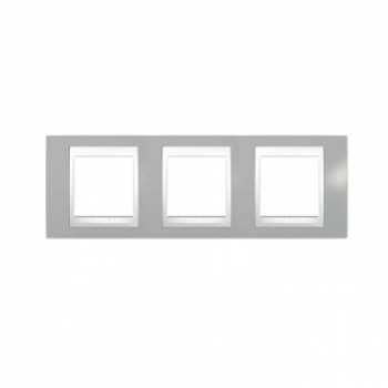 Трехпостовая рамка горизонтальная Schneider Unica Серый (MGU6.006.865)