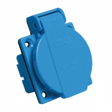 Розетка панельная IEK РП10-3 с защитной крышкой синяя (PSR61-016-3)