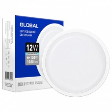 Настенно-потолочный светильник GLOBAL 12W 5000K IP65 для ЖКХ антивандальный (1-GBH-1250-C)