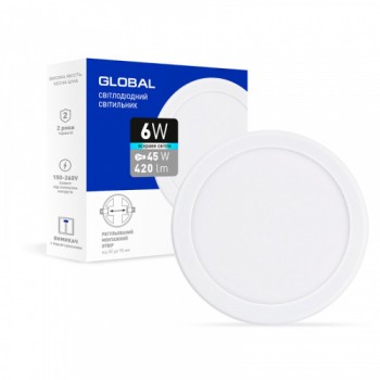 Потолочный светильник GLOBAL SP 6W 4100K круглый (1-GSP-01-0641-C)
