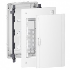 Мультимедийный щит встраиваемый Schneider Electric Pragma 3 ряда 18 модулей Белая дверь (PRA318FU)