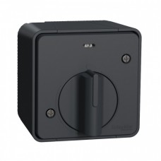 Накладной выключатель с таймером Schneider Electric Mureva Styl IP55 Черный (MUR35067)