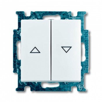 2-клавишный выключатель жалюзи АВВ Basic55 Белый (2026/4 UC-92-507)