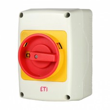 Выключатель в корпусе "0-1" с возможностью блокировки замком в положении "0" (желто-красный) ETI CS 40 10 PNGLK (4773181)