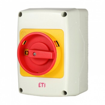 Выключатель в корпусе "0-1" с возможностью блокировки замком в положении "0" (желто-красный) ETI CS 32 10 PNGLK (4773180)